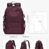 BOXSAM Lightweight Backpack for Women, Large Laptop Travel Backpack Casual Daypack Bag Rucksack for Men.Wine Red - Image 3