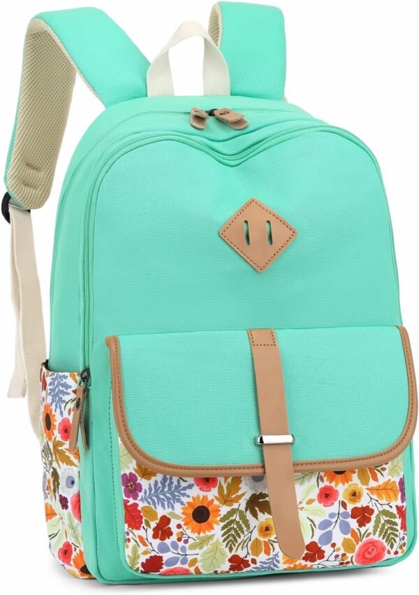 Leaper Canvas School Backpack for Girls Laptop Bag Travel Bag Bookbag Daypack