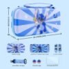 RHOTALL 8 in 1 Cute Travel Carrying Case for Nintendo Switch OLED,Hard Shell Portable Carry Case with 10 Game Card Slots,Protector Cover,Screen Protector,Strap,2 Thumb Caps for Boy Girl Kid -Blue stit - Image 2