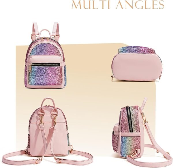 Mini Backpack for Girls, Small Backpack Purse for Women Teens Kids, Cute Mini Bookbag with Coin Purse Gift - Image 3