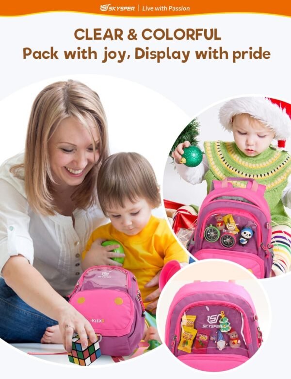 SKYSPER Small Toddler Backpack with Safety Anti-lost Leash Kids Travel Daypack for Preschool Kindergarten for Boys Girls - Image 2