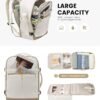 LOVEVOOK Carry On Travel Backpack for Women, 40L Personal Item Travel Bag Flight Approved, TSA Large Backpack for 17'' Laptop, Waterproof Weekender Business Hiking Bag with 3 Packing Cubes - Image 3