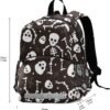 Fisyme Cute Skeleton Funny Backpack Schoolbag Kids Daypack Toddler Travel School Bag Small Mini Backpacks for Kindergarten Preschool Nursery Children Boys Girls with Chest Strap - Image 2