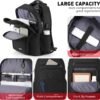 Backpack for Men and Women, Casual School Backpack Teen Boys and Girls Lightweight 15.6 Inch Laptop Bookbag with USB Charger for College Work Travel (Black) - Image 2