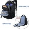 VANKEAN 17.3'' Travel Laptop Backpack TSA Friendly, Water Resistant Anti Theft Extra Large College Backpacks with RFID Pockets, USB Port for Men Women Business Work Bag, Black - Image 3