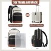 BOSTANTEN 15.6 Inch Laptop Backpack for Women- College Teacher Computer Bag Travel Backpack Purse with USB Charging Port Brown＆Black - Image 4