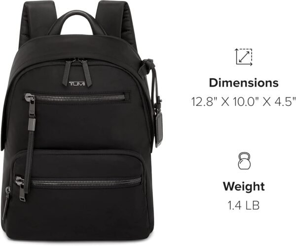 TUMI - Voyageur Denver Backpack - Everyday Nylon Backpack for Business - Premium Travel Backpack for Men & Women - Black & Gunmetal - Image 8