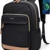 Laptop Backpack for Women,Travel Backpack with Laptop Compartment,Casual Daypack College Bookbag Computer Work Backpack, Black