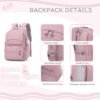 Kids Casual Backpack Solid Color Girls Elementary and Middle School Bag Teenage Travel Bag Waterproof Book Bag - Image 5