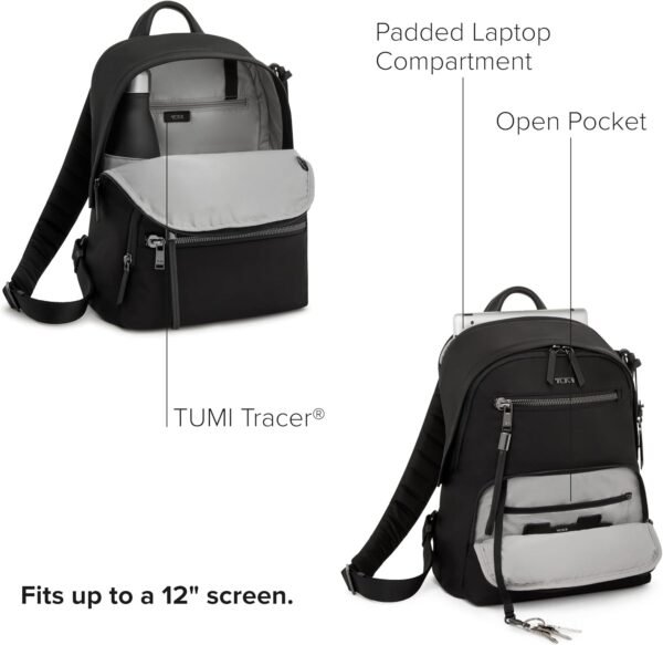 TUMI - Voyageur Denver Backpack - Everyday Nylon Backpack for Business - Premium Travel Backpack for Men & Women - Black & Gunmetal - Image 3