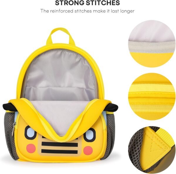 mibasies Toddler Backpacks for Boys 2-4: Baby Preschool Backpack - Kids Car Backpack for Boys Girls - 12inch Mini School Bag - Image 6