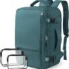 INC Travel Backpack For Women Men, Carry on Backpack for Airplanes, Waterproof Personal Item Travel Bag With USB Charging Hole For Travel, College