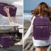 LOVEVOOK Travel Backpack for Women, 40L Large Carry On Backpack Flight Approved, Waterproof Personal Item Travel Bag Fits 17.3'' Laptop,TSA Backpack Suitcase with 3 Packing Cubes - Image 7