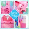 3PCS Rolling Backpack for Girls Boys, Kids Roller Wheeled Bookbag with Lunch Box, Backpacks with Wheels for Elementary - Image 6