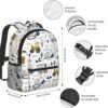 Toddler Backpack for Boys Age 3-8 Kids Construction Truck Excavator Bookbag for Kindergarten Preschool Water Resistance Cute Mini Small Simple Travel Daypack (White) - Image 2