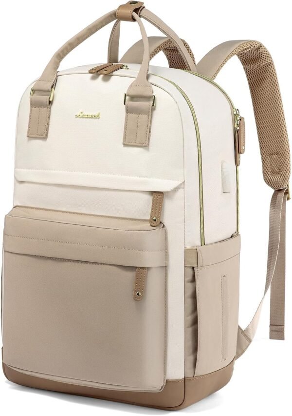 LOVEVOOK Travel Laptop Backpack Women, 17.3 Inch Anti-theft Laptop Bag with USB Port, Fashion Waterproof Computer Backpacks Teacher Nurse Backpack Purse for College School Work