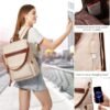 LOVEVOOK Laptop Backpack Women,15.6 Inch Convertible Backpack Purse for Women with USB Port,Fashion Teacher Nurse Bag Work Backpack with Cute Wristlet Bag for Travel Commute,Beige Brown - Image 5