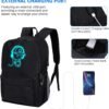SAMIT Anime Luminous Backpack with USB Charging Port & Anti Theft Lock &Pencil Case Daypack Laptop Backpack - Image 3