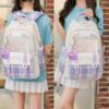 AO ALI VICTORY Girls Backpack 15.6 Inch Laptop School Bag Cute Kids Elementary College Backpacks Large Bookbags for Teen Girl Women Students Anti Theft Travel Daypack - Beige - Image 2