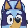 BLUEY Backpack for Girls & Boys for Kindergarten & Elementary School, 12 Inch, Plush with 3D Ears & Appliques, Adjustable Straps & Padded Back, Lightweight Travel Bag for Kids