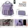 LOVEVOOK Laptop Backpack for Women, Teacher Nurse Bag Work Travel Computer Backpacks Purse,Water Resistant Daypack with USB Charging Port, 17.3 inch - Image 6