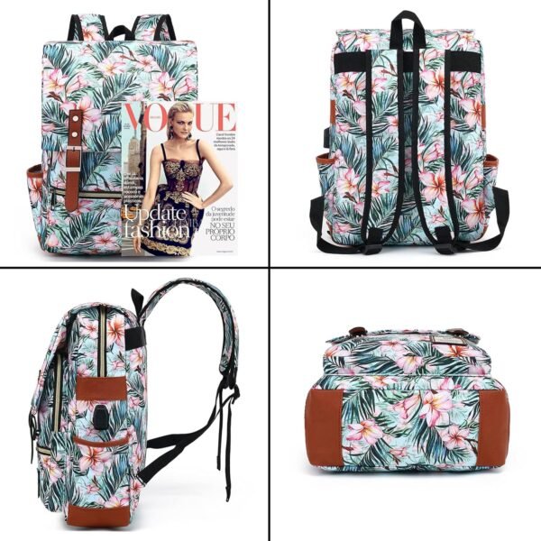 YGR Floral Laptop Backpack for Women, Female, School, Travel, Business, Outdoor Sports, Office, Work - Image 2