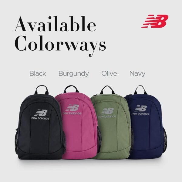 New Balance Laptop Backpack, Commuter Travel Bag for Men and Women, Navy, 19 Inch - Image 7