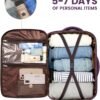 LOVEVOOK Travel Backpack for Women, 40L Large Carry On Backpack Flight Approved, Waterproof Personal Item Travel Bag Fits 17.3'' Laptop,TSA Backpack Suitcase with 3 Packing Cubes - Image 4