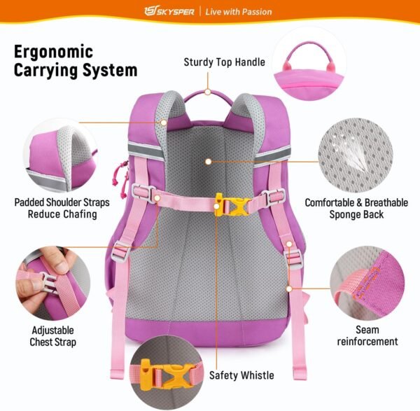 SKYSPER Kids Small Backpack Toddler Travel Backpack with Safety Anti-lost Leash Preschool Daypack for Boys Girls - Image 5