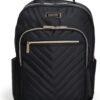 Kenneth Cole REACTION Women's Chelsea Chevron 15" Laptop and Tablet Backpack, Black - Image 2