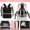 Kellyon Travel Laptop Backpack for Women, Expandable Carry on Backpack Flight Approved, 32L Personal Item Bags for Airplanes, Lightweight Backpack for Hiking Weekender College Bag, Pink - Image 6