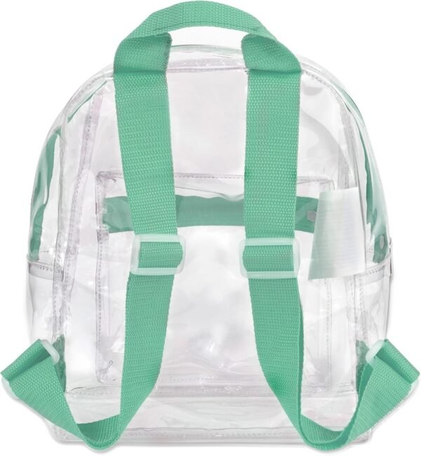 MADISON & DAKOTA Clear Mini Backpacks for Beach, Travel - Stadium Approved Bag with Adjustable Straps - Image 4