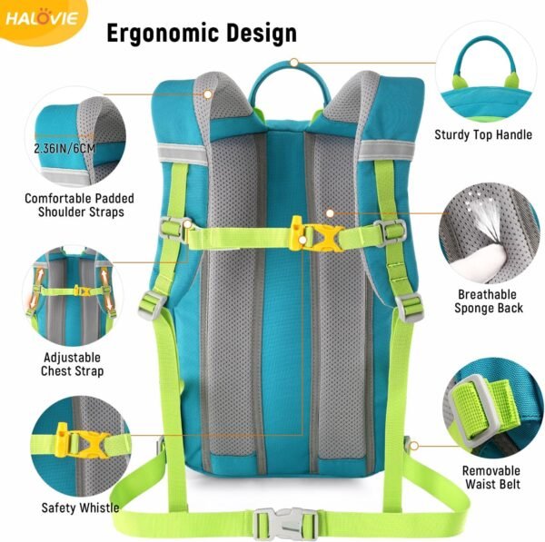 HALOVIE Kids Travel Backpack Lightweight Small Kids Daypack Preschool Kindergarten Children SchoolBag for Boys Girls - Image 4