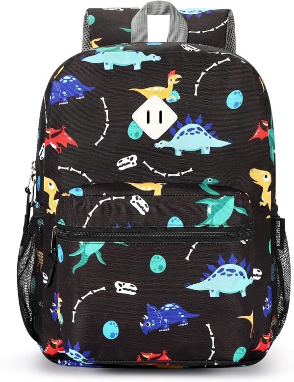 STEAMEDBUN Kids Backpack for Boys 4-8: Boys Backpacks for Elementary School- Dinosaur Backpack - 15 inch Backpack for Kindergarten