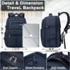 Travel Backpack for Men Women,45L Carry On Backpack Flight Approved,Large Laptop Backpack,Expandable Luggage Backpack Water Resistant Bookbag Daypack Fit 17 Inch - Image 5