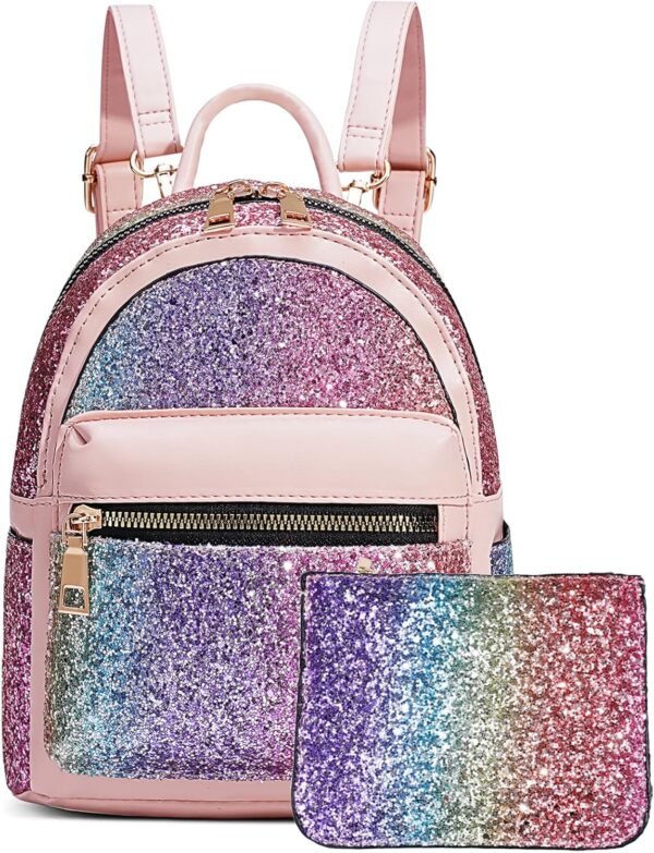 Mini Backpack for Girls, Small Backpack Purse for Women Teens Kids, Cute Mini Bookbag with Coin Purse Gift
