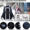Travel Backpack for Men Women,45L Carry On Backpack Flight Approved,Large Laptop Backpack,Expandable Luggage Backpack Water Resistant Bookbag Daypack Fit 17 Inch - Image 8