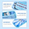 RHOTALL 8 in 1 Cute Travel Carrying Case for Nintendo Switch OLED,Hard Shell Portable Carry Case with 10 Game Card Slots,Protector Cover,Screen Protector,Strap,2 Thumb Caps for Boy Girl Kid -Blue stit - Image 5