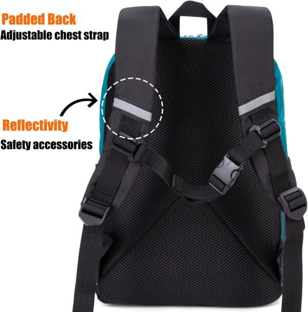HawLander Little Kids Backpack for Boys Toddler School Bag Fits 3 to 6 years old, 15 inch, Blue Green - Image 3
