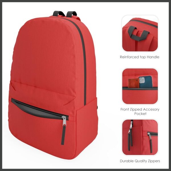 5 Pack Classic Backpacks in Assorted 5 Colors - Wholesale Bulk Bookbags for Kids, Ideal for Schools, Charities, and Organizations Seeking Durable and Reliable Backpacks - Image 2