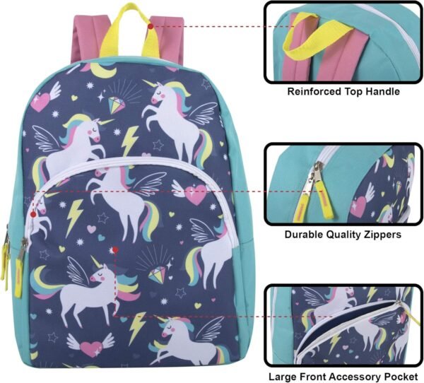 Trail maker 15 Inch Kids Backpacks for Preschool, Kindergarten, Elementary School Boys and Girls with Padded Straps - Image 2