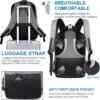 Naukay Carry on Backpack, Travel Laptop Backpack, TSA 17.3 Inch Extra Large Laptop Backpack for Women Men, Water Resistant Business Backpack Backpack with USB Charging Port, Grey - Image 5