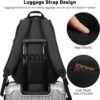 Backpack for Men and Women, School Backpacks for Teens Boys, 15.6 Inch Large College Bookbag Durable Computer Laptop Bag with USB Charger Port for Business Work Travel, Black - Image 5