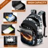 School Backpack for Boys - American Football Boys Backpack for Kids Children Teens Elementary Middle School - 17″ Sport Bookbag Travel Back Pack for Age 6-18 - Image 4