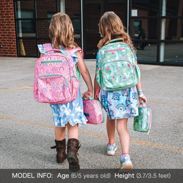 mibasies Girls Backpack for Elementary School, Backpack for Girls 5-8, Lightweight Kids Backpacks for Girls（Rainbow） - Image 7
