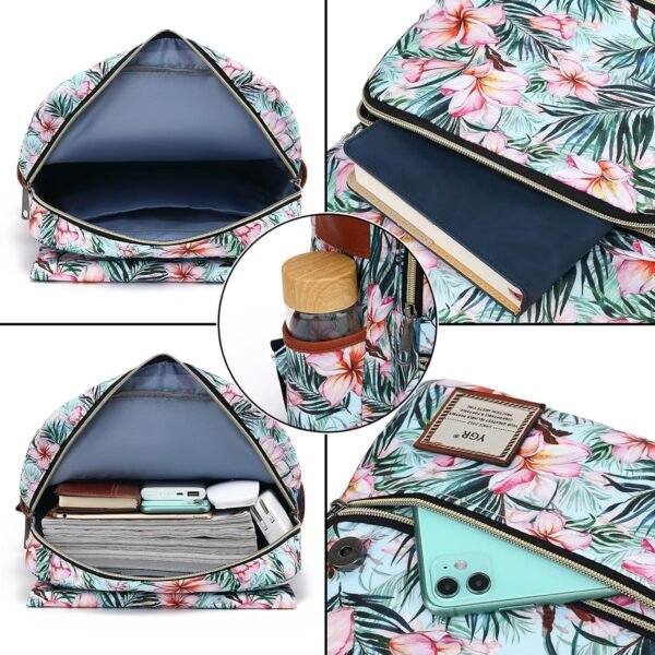 YGR Floral Laptop Backpack for Women, Female, School, Travel, Business, Outdoor Sports, Office, Work - Image 3