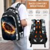 School Backpack for Boys - American Football Boys Backpack for Kids Children Teens Elementary Middle School - 17″ Sport Bookbag Travel Back Pack for Age 6-18 - Image 5
