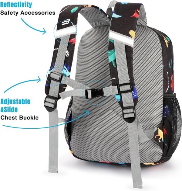 STEAMEDBUN Kids Backpack for Boys 4-8: Boys Backpacks for Elementary School- Dinosaur Backpack - 15 inch Backpack for Kindergarten - Image 4