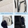 BAGSMART Travel Laptop Backpack, 15.6 inch Anti Theft Laptop Backpack With USB Charger Hole, Water Resistant College bookbag for Women Men, Casual Daily Backpack for travel, Beige - Image 5