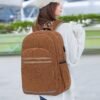 Bluboon Backpack for Women 15.6 Inch Laptop Bookbag College School Backpack Girls Schoolbag Compartment Daypack for Business Travel with USB Charging Port（Corduroy Coffee - Image 6